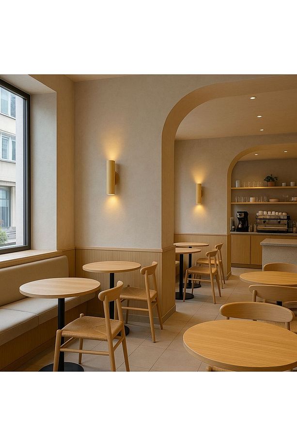 Masif Ahşap Yansıtma Tasarımlı Çift Yönlü Salon Hol Cafe Otel Duvar Aplik Avize - 2