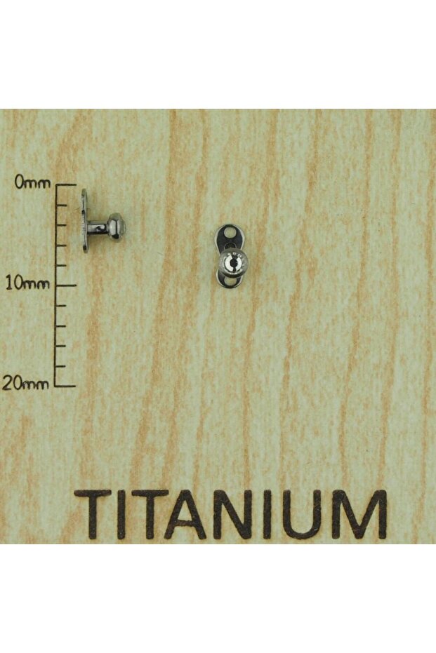 Titanyum Dermal Tek Taş Kristal Piercing (Taş: 3 mm) - 2