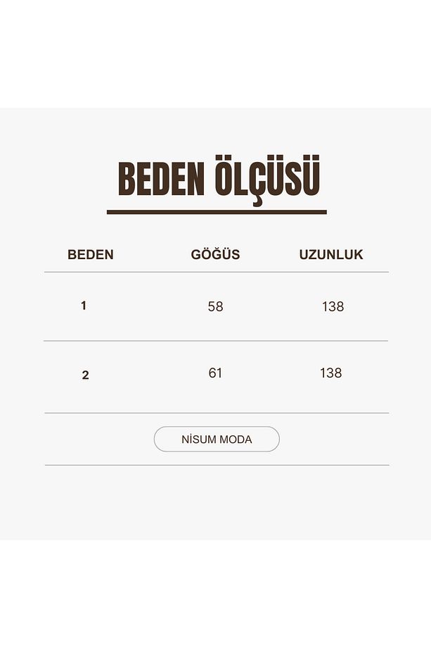 KOMPLE PİLİSELİ VE KEMERLİ UZUN ELBİSE - 4