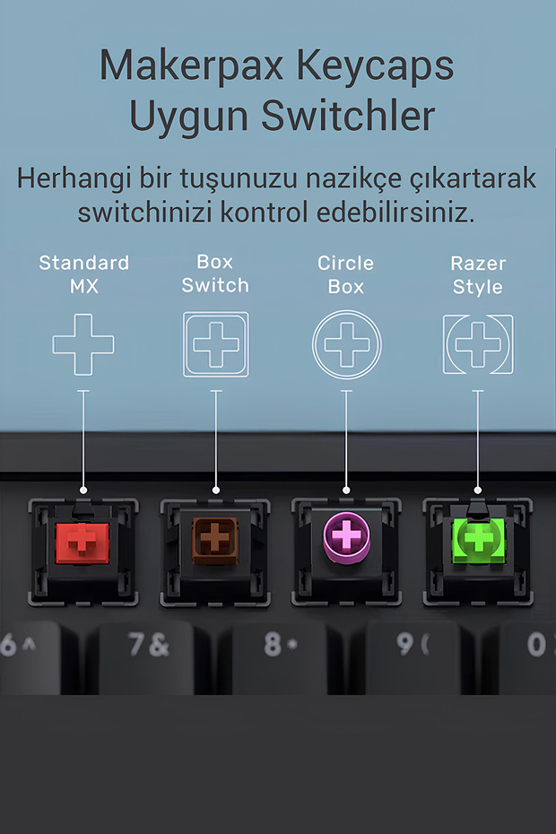 Valorant Sova Keycaps, Q-e-x-c Mekanik Klavye Tuşu - 4