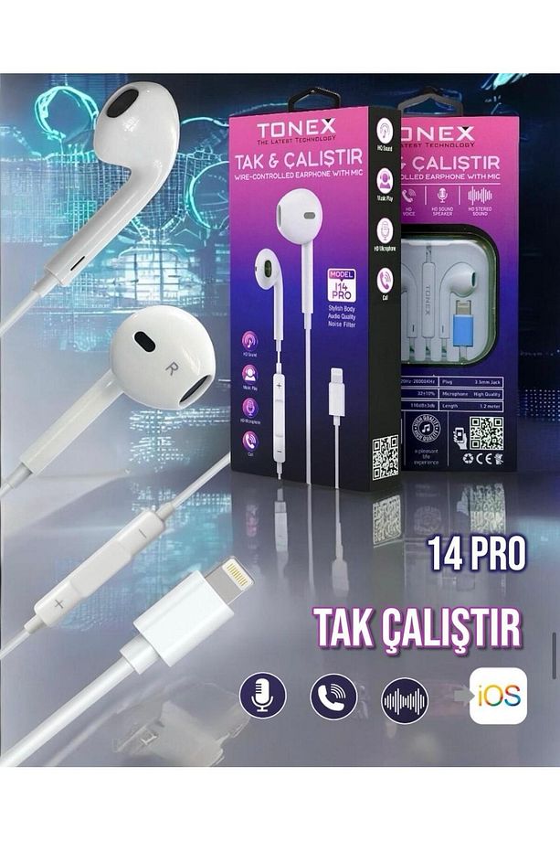 Ios Lightning Tak Çalıştır Kulaklık 7 7 Plus 8 8 Plus X Xs Max Xr Ios Kulaklık Tonex - 1