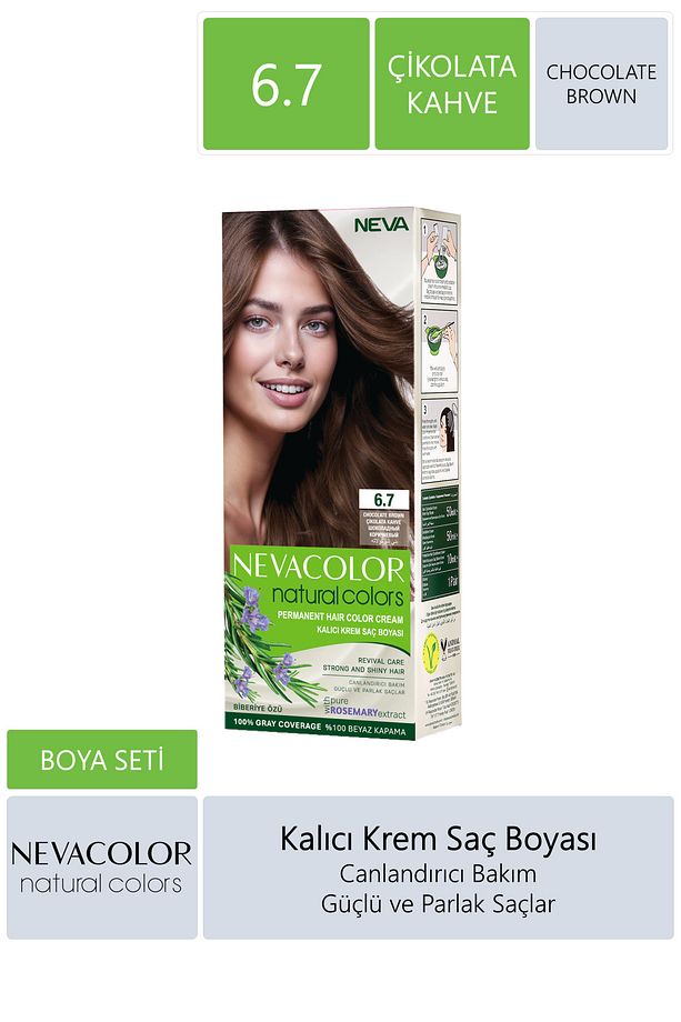 Saç Boyası Seti 6.7 Çikolata Kahve 8698636612289 - 1