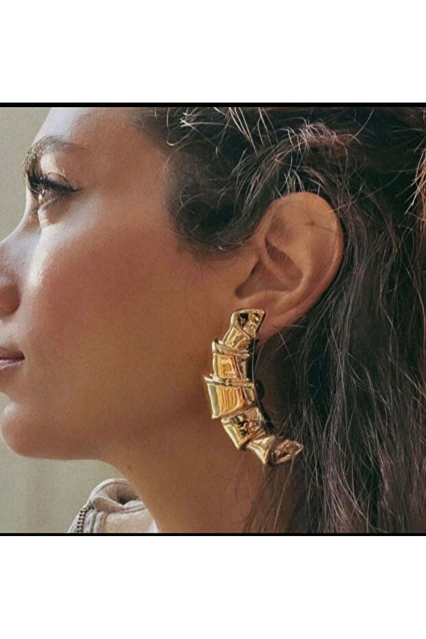 Women's Earrings Tarnish Free Large Croissant imported Earrings