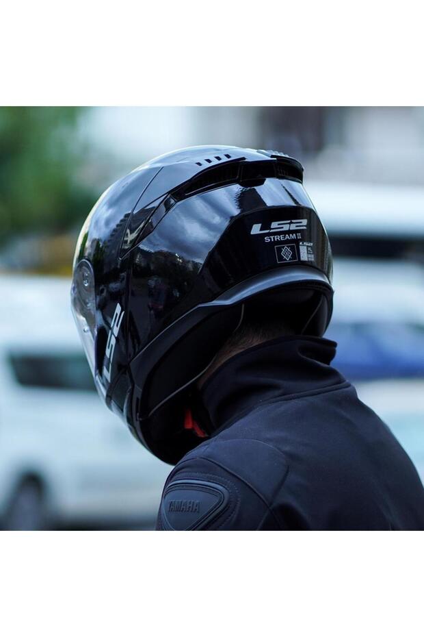 Stream 2 Parlak Siyah Kask - 5