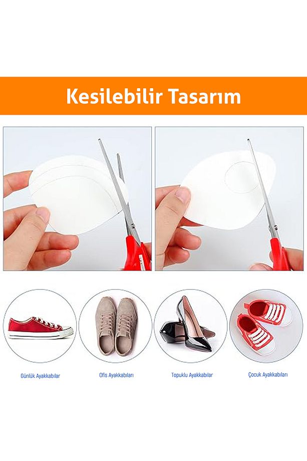Spor Ayakkabı Yapışkanlı Keçe Tamir Yaması Topuk Desteği.16 Adet Set Gri - 4
