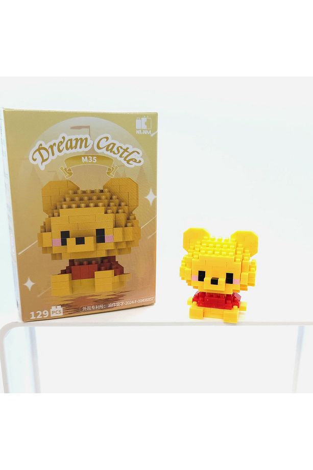 BRİCKS Premium Seri Yeni Stil Winnie The Pooh Ve Piglet 2'li Set 3D yapboz Puzzle Yapı Blokları Hobi - 6