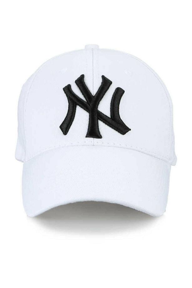 Unisex Ny Nakışlı Beyaz Kep Şapka - 8
