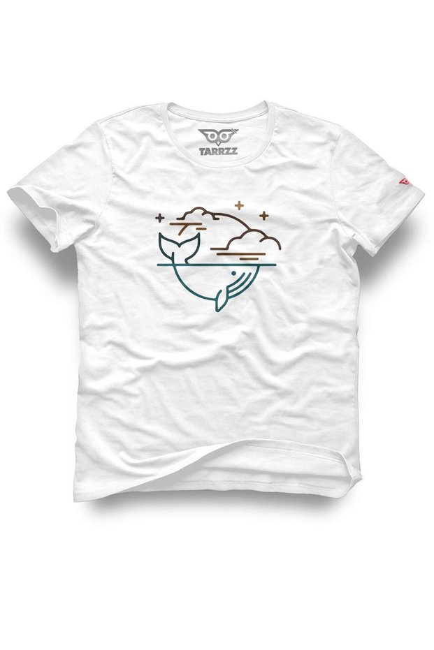 Night and Whale Design T-Shirt