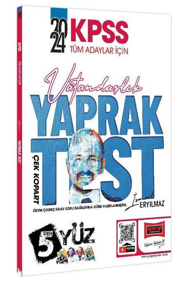 SÜPER FİYAT - Yargı 2024 KPSS Vatandaşlık 5Yüz Yaprak Test Çek Kopart - İsmail Eryılmaz Yargı Yayınl - 1