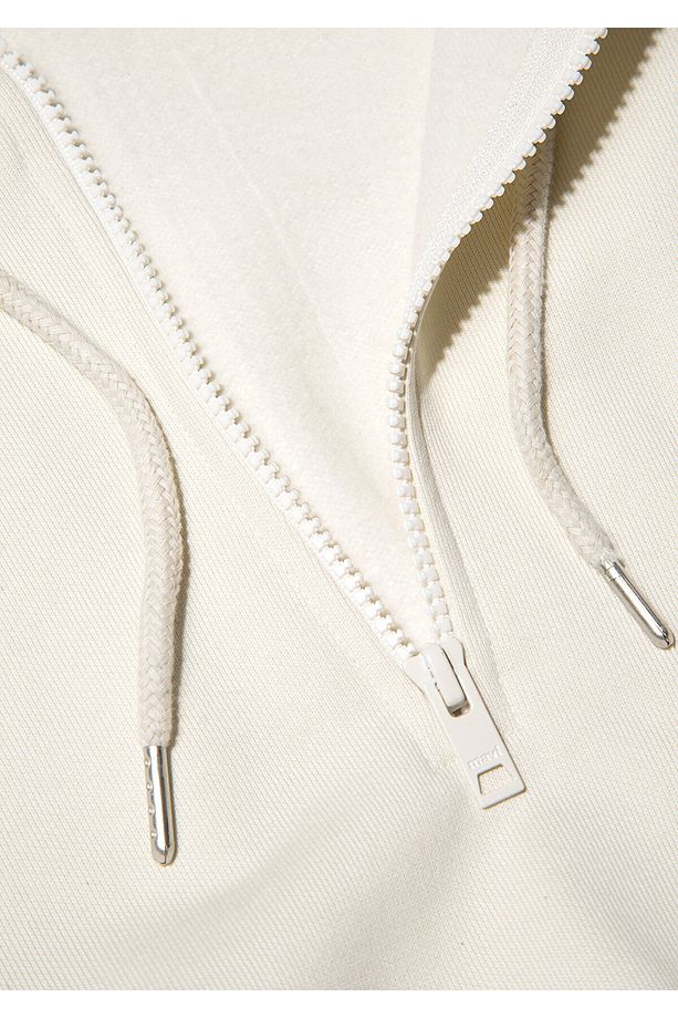 Yarı Fermuarlı Bej Sweatshirt 0s10244-70140 - 6