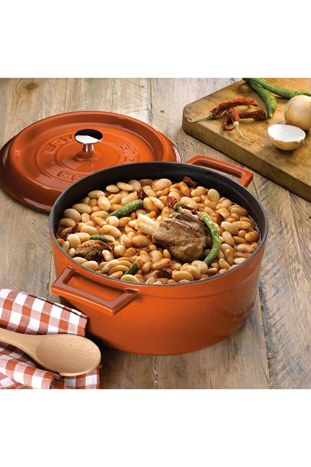 Döküm Yuvarlak Derin Ve Sığ 5 Parça Tencere Seti - 5