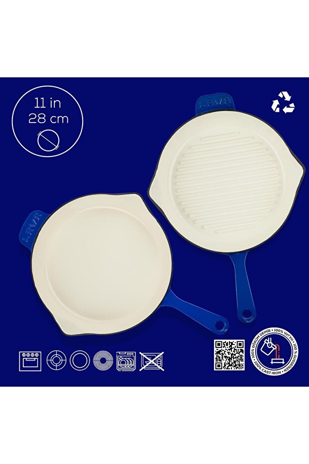 Döküm 2x Edition Serisi Özel Koleksiyon Döküm Demir Tava Seti - 6