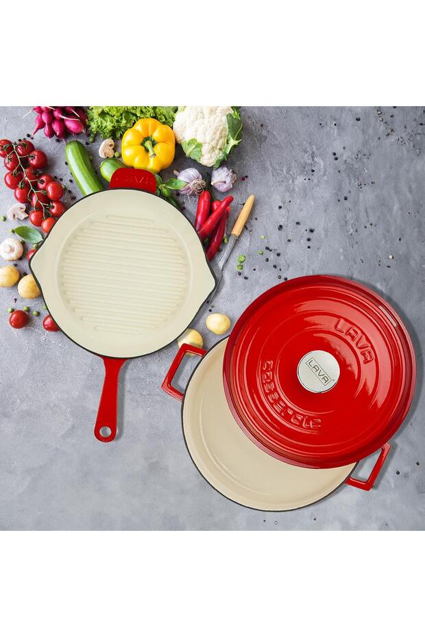 Döküm 2x Edition Serisi Özel Koleksiyon Döküm Demir Tencere & Tava Seti - 9