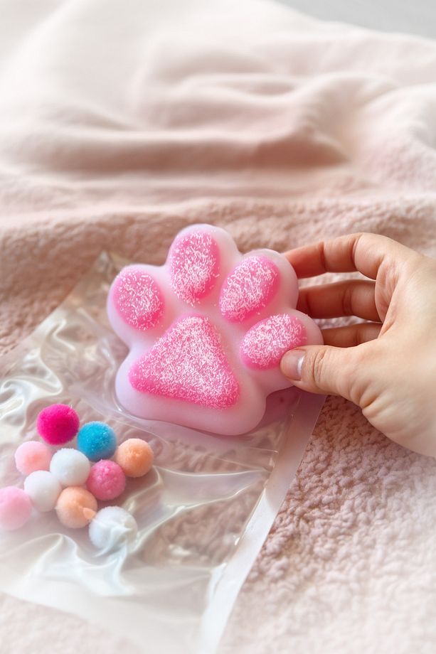 Pembe Kedi Patisi Taba Squishy – Yumuşak, Tüylü, Tatlı Ve Sıkılabilir Sukuşi Stres Oyuncağı - 8