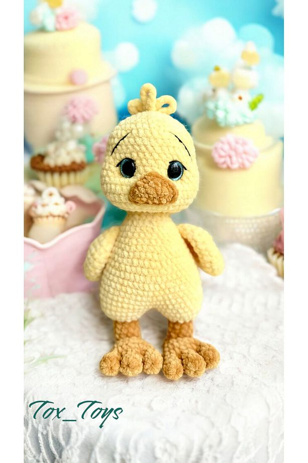 Amigurumi %100 El Yapimi Örgü Oyuncak Sevimli Civciv 30 Cm❤️ - 1