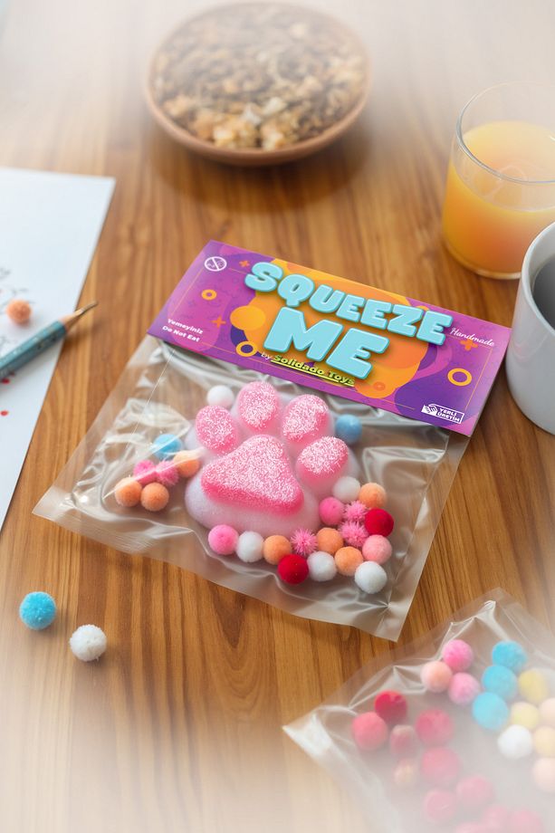 Pembe Kedi Patisi Taba Squishy – Yumuşak, Tüylü, Tatlı Ve Sıkılabilir Sukuşi Stres Oyuncağı - 4