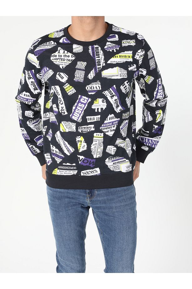 Regular Fit Erkek Lacivert Sweatshirt - 4