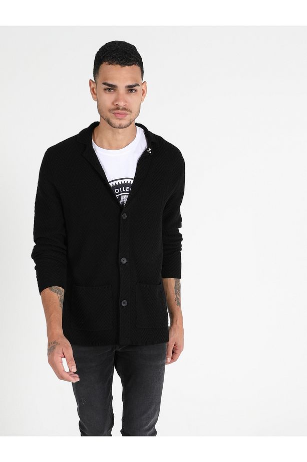 Regular Fit Erkek Siyah Hırka - 1