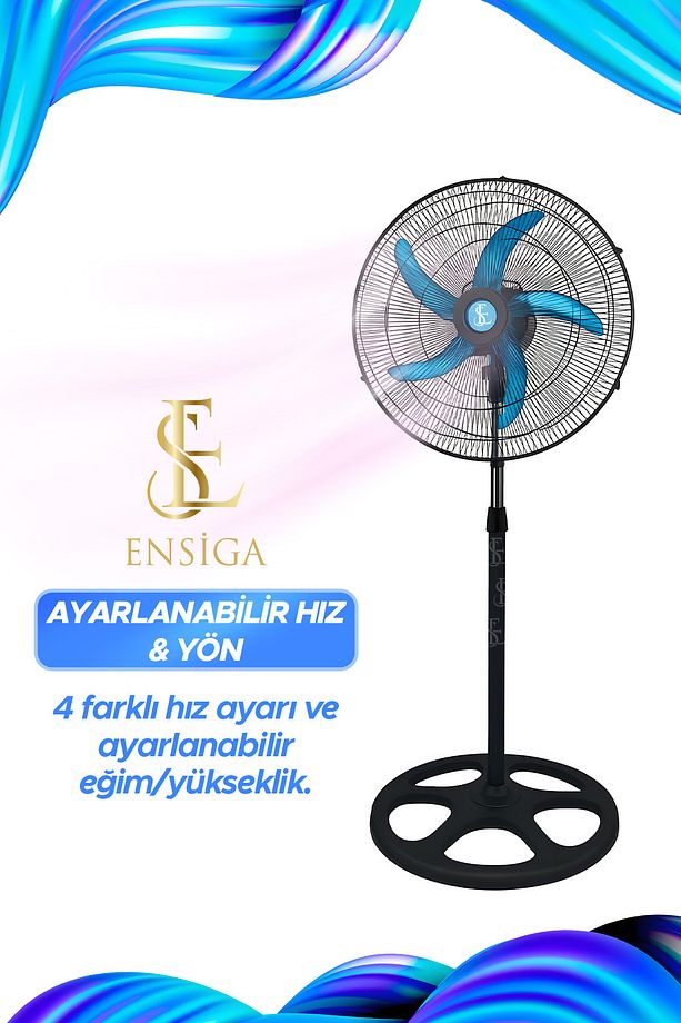 Vantilatör Güçlü 18" Sanayi Tip 4 Salınım 80W güçlü performansı ve dayanıklı yapı Fan - 7
