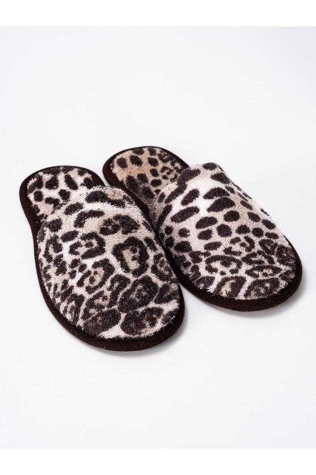 Printed Slippers Towel Bathroom Home Hotel Slippers Non-Slip Closed Toe