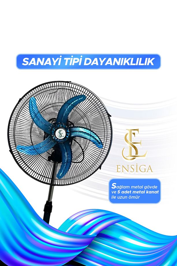 Vantilatör Güçlü 18" Sanayi Tip 4 Salınım 80W güçlü performansı ve dayanıklı yapı Fan - 4