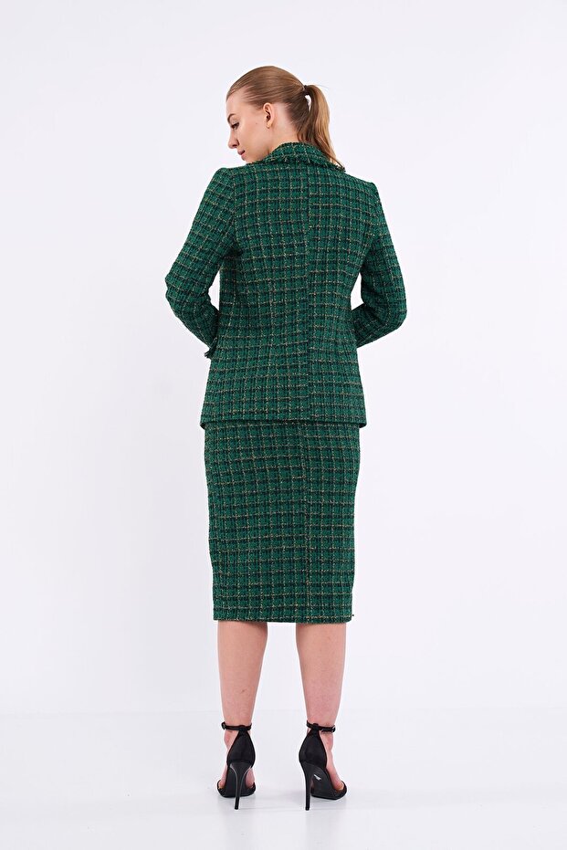 Simli Ekose Ceket - 7