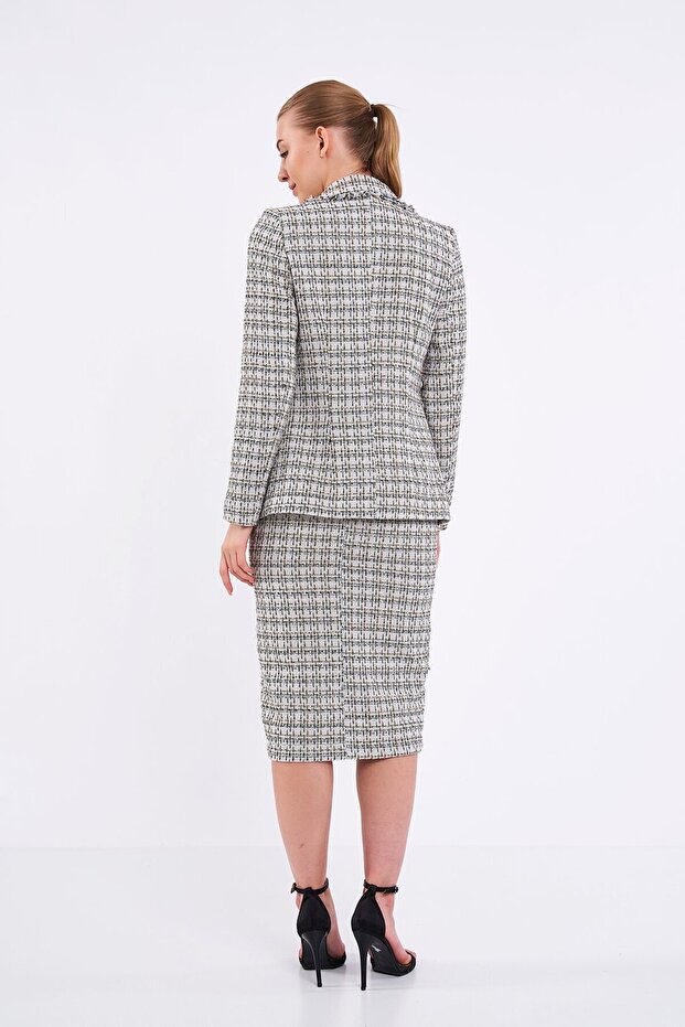 Simli Ekose Ceket - 7