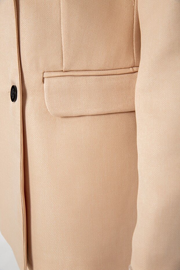 Keten Blazer Ceket - 4