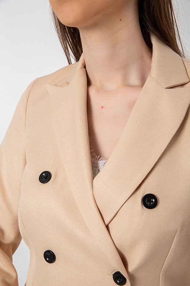 Keten Blazer Ceket - 3