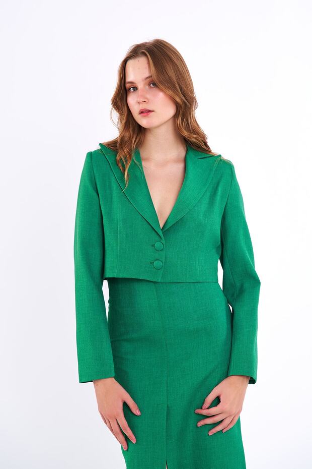 سترة قصيرة من الكتان - 3