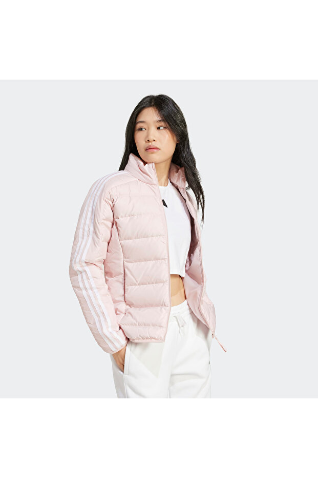 Essentials Light Down Kadın Kışlık Şişme Ceket Uzun Ekru Ix8931 - 2