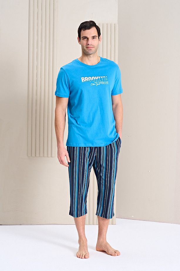 Erkek Pijama Takımı Kapri & Bermuda Kısa Kol - 2