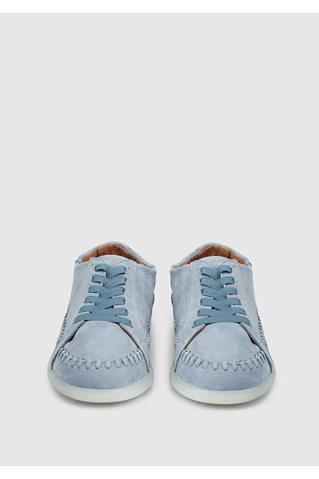 Mavi Deri Kadın Ayakkabı - 3