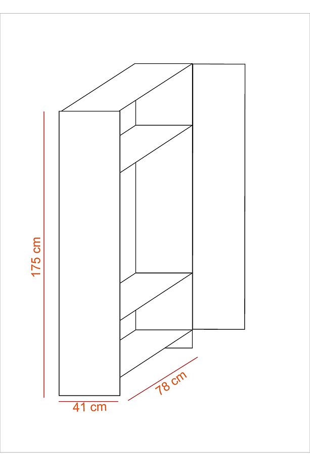 modüleva 2 kapaklı elbise dolabı 175*80*41 - 4