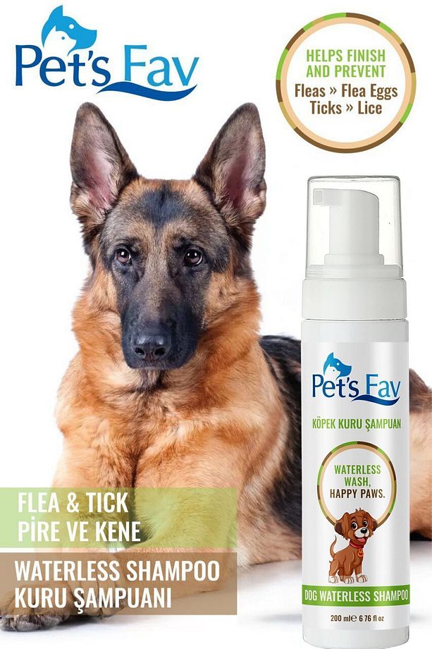 Köpek Bit Pire Kene ve Parazit Önleyici Kuru Köpük Şampuanı - 4