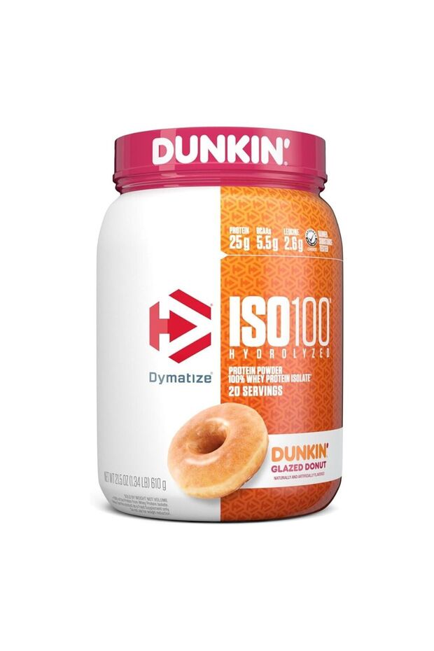 ISO 100 Hydrolyzed whey protein isolate, Dunkin Glazed Donut, 1.34 LB