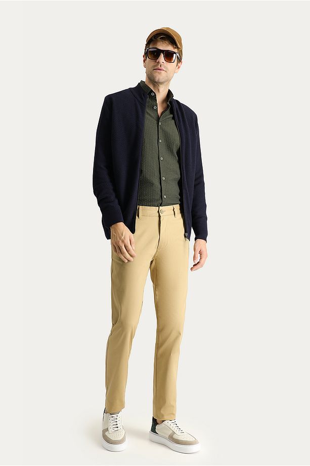 Regular Fit Likralı Kanvas / Chino Pantolon - 2