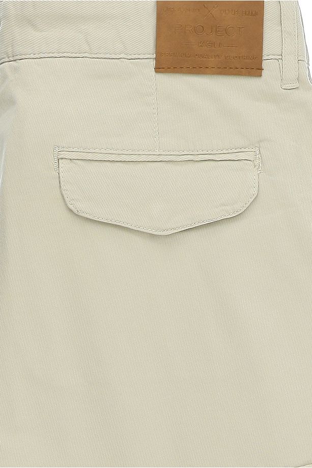 Regular Fit Kargo Cepli Pamuklu Bermuda Şort - 5