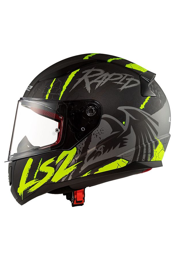 Rapıd Raven Mat Siyah-gri-neon Sarı Kask Xl - 1