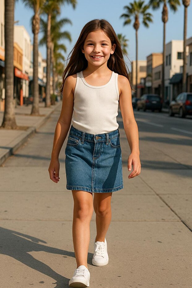 Devojčina ecru T-shirt - 1