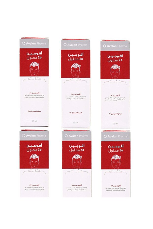 محلول أفوجين مينوكسيديل ٥٪ ٥٠ مل (٦ عبوات)