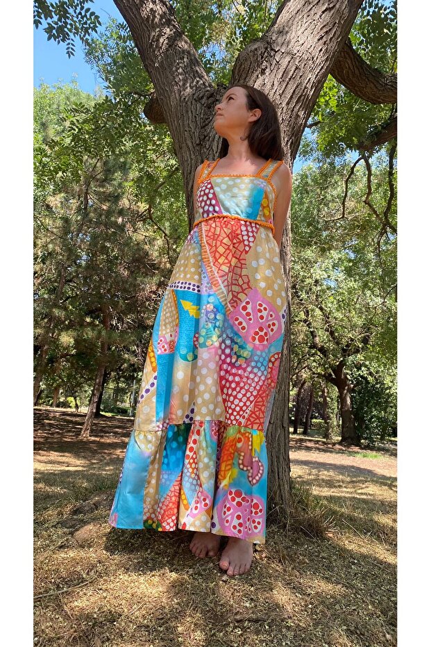 Mojito Arkadan Bağlamalı Elbise - 3