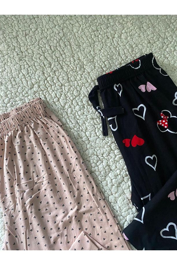 2'li Kadın Pijama Altı - Ultra Kalite Tek Alt Pijama - 2