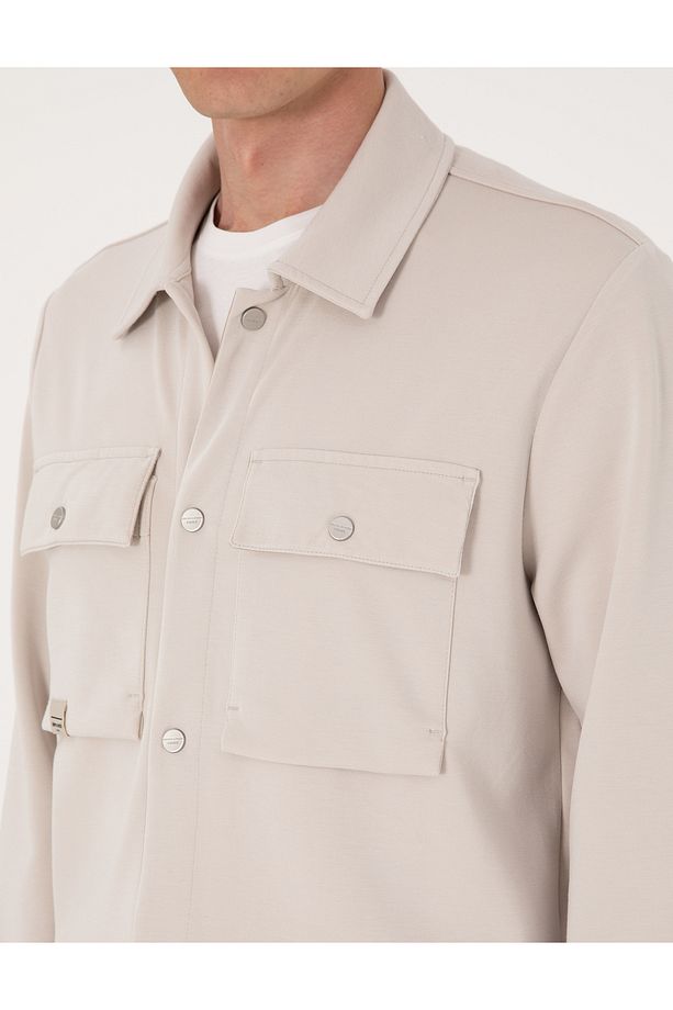 Taş Regular Fit Örme Gömlek 50302573-VR049 - 7