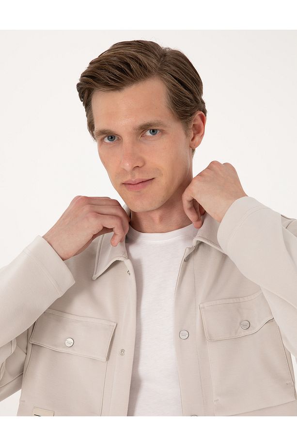 Taş Regular Fit Örme Gömlek 50302573-VR049 - 2