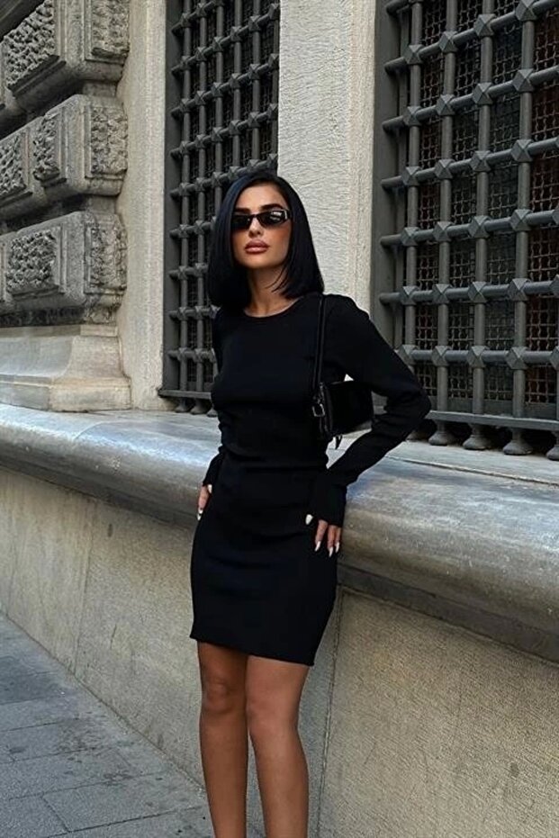 Black Celestial Backless Mini Dress 2674-23