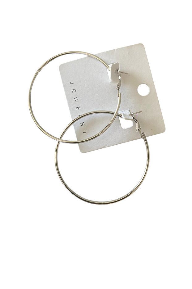 حلق دائري فضي اللون - 2