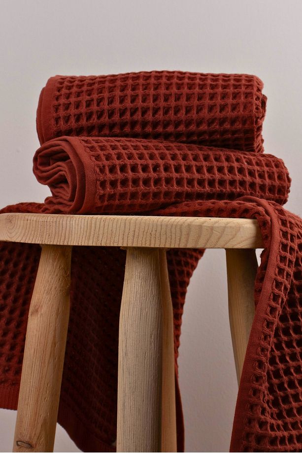 Lüks El Havlusu 3'lü Set, Waffle Dokuma, 100% Pamuk Yüksek Kalite Çabuk Kuruyan El Havluları - 8