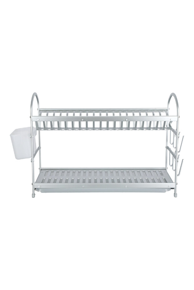 Large 2-Layer Dish Rack White - 1