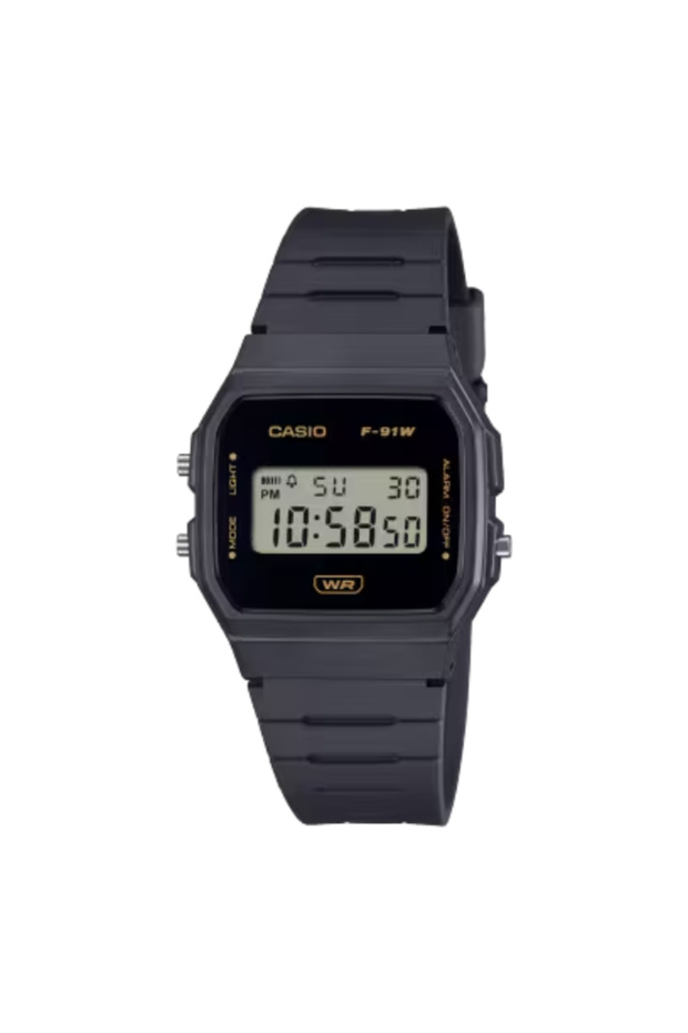 CASIO Unisex's Digital Black Dial Watch - F-91WB-8ADF - 1
